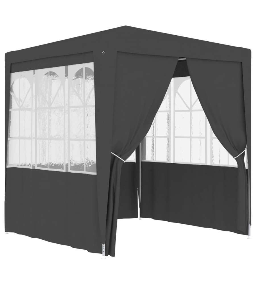 Gazebo Professionale con Pareti 2x2 m Antracite 90 g/m²