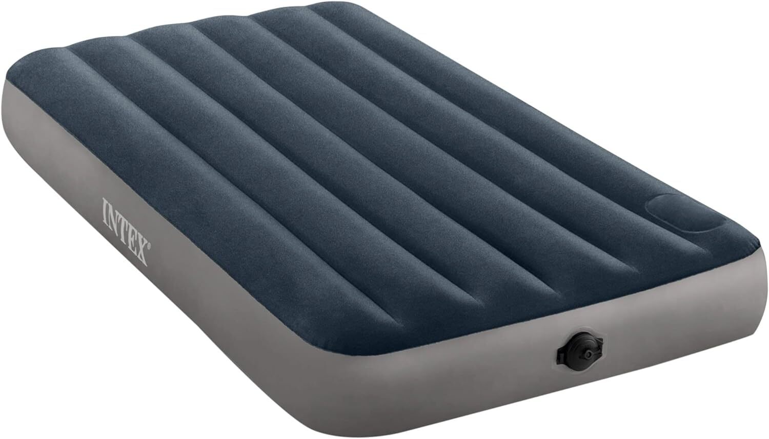 Materasso Singolo Intex Con Gonfiaggio Interno A Piede Cm 99X191X25 Blu Grigio