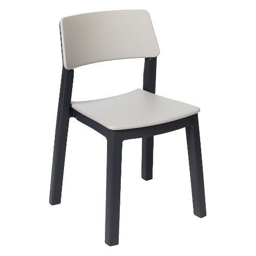TOOMAX Sedia da Giardino PP Impilabile 78x48x51 cm Antracite Grigio 960 Bristot