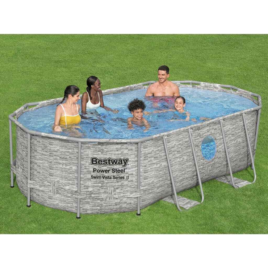 Bestway Set Piscina Power Steel 427x250x100 cm Bestway