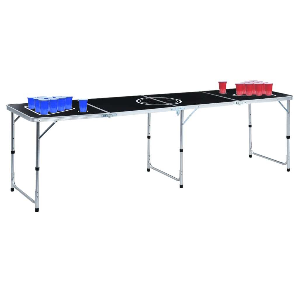 Tavolo da Beer Pong Pieghevole con Tazze e Palline 240 cm vidaXL