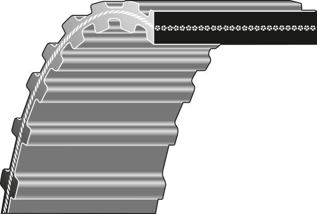 Cinghia dentata trattorino piatto lame 17-011 CASTELGARDEN 135065600/0 TC 102