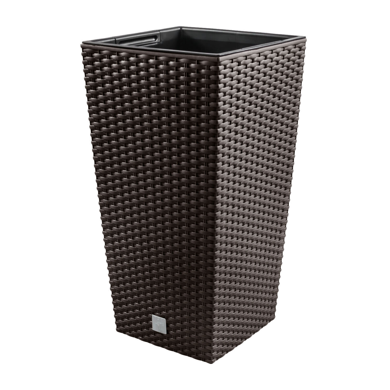 Vaso da fiori + inserto vaso da fiori aspetto rattan RATO SQUARE DRTS265...