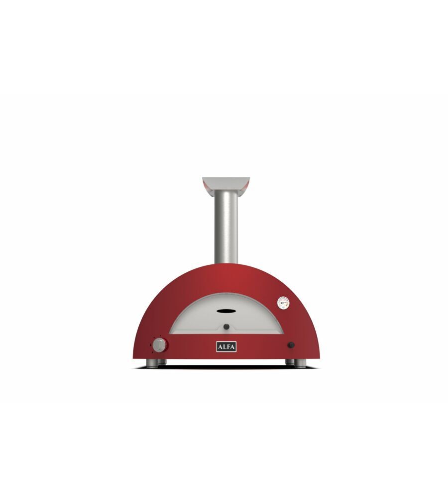 FORNO PIZZA A GAS ALFA "MODERNO" COLORE ROSSO 2 PIZZE