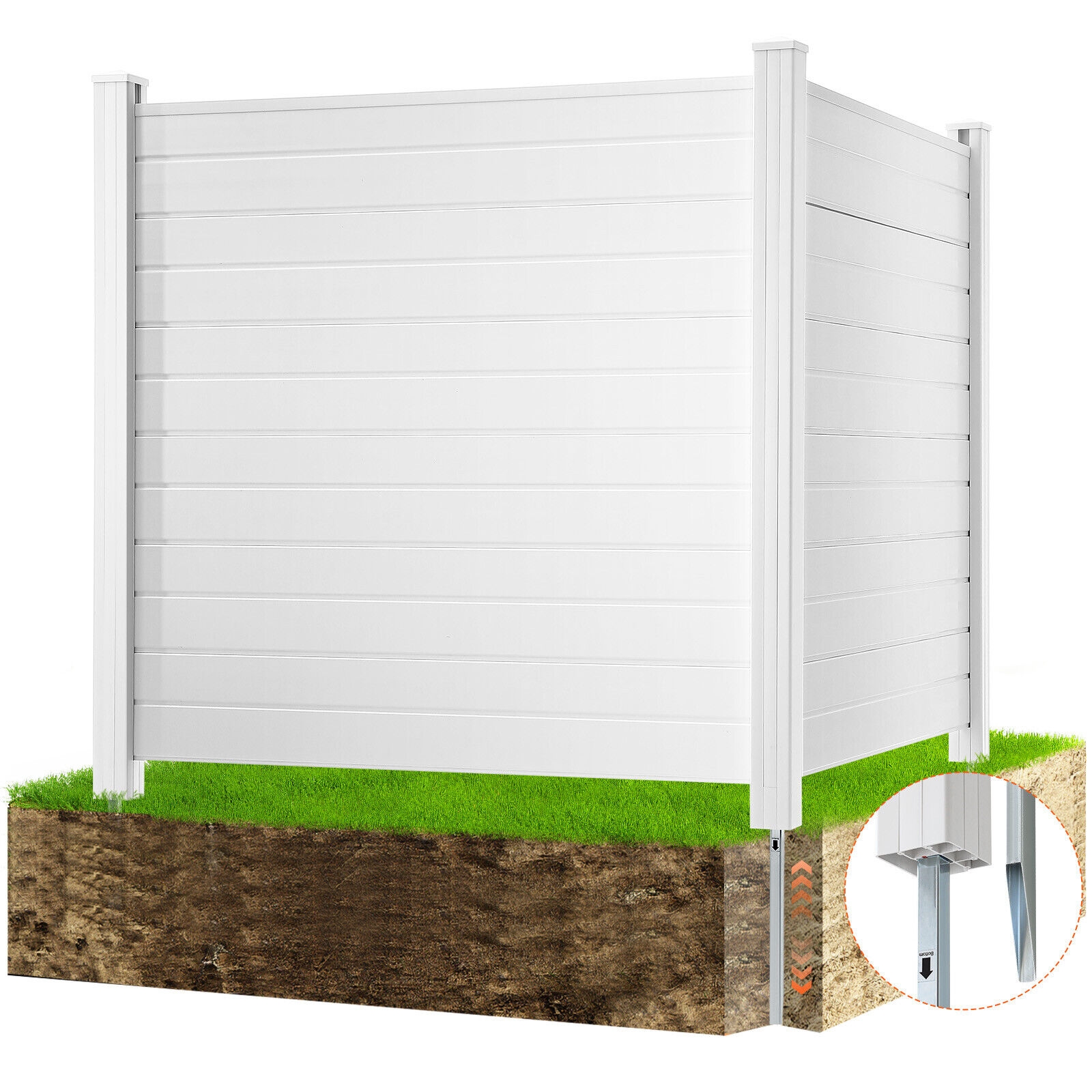 VEVOR Schermi Privacy da Giardino 2 Pannelli 1270x1270mm Recinzione da Esterno