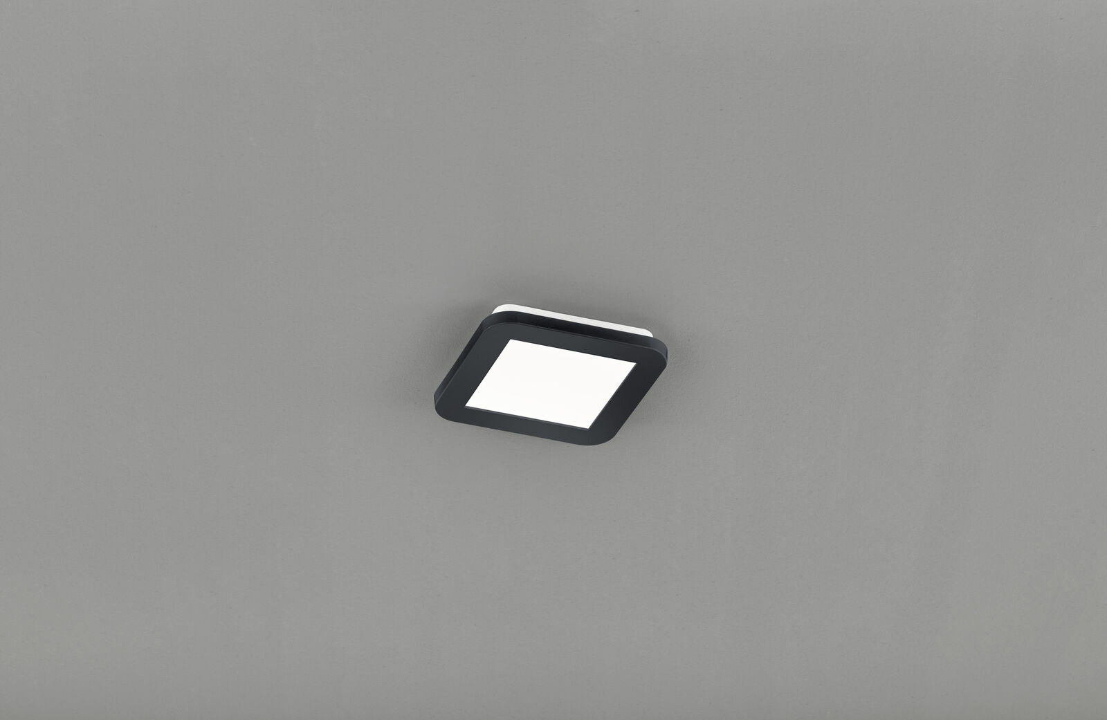 Camillus plafoniera led quadrata metallo nero opaco con funzione dimmerabilita c