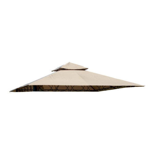 Telo top copertura di ricambio per gazebo Eden 3x3 mt beige scuro con airvent