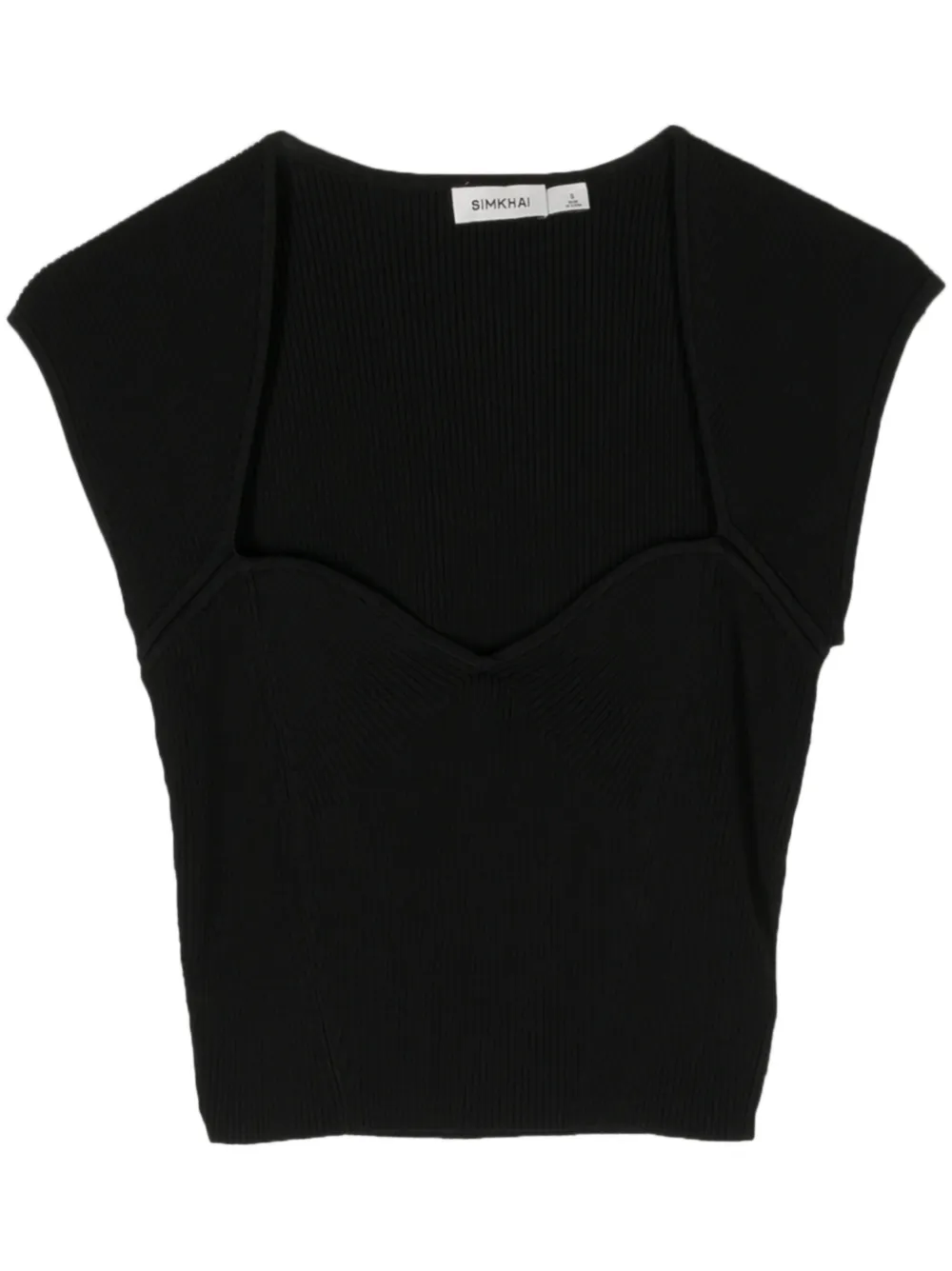Simkhai Abia ribbed crop top - Nero