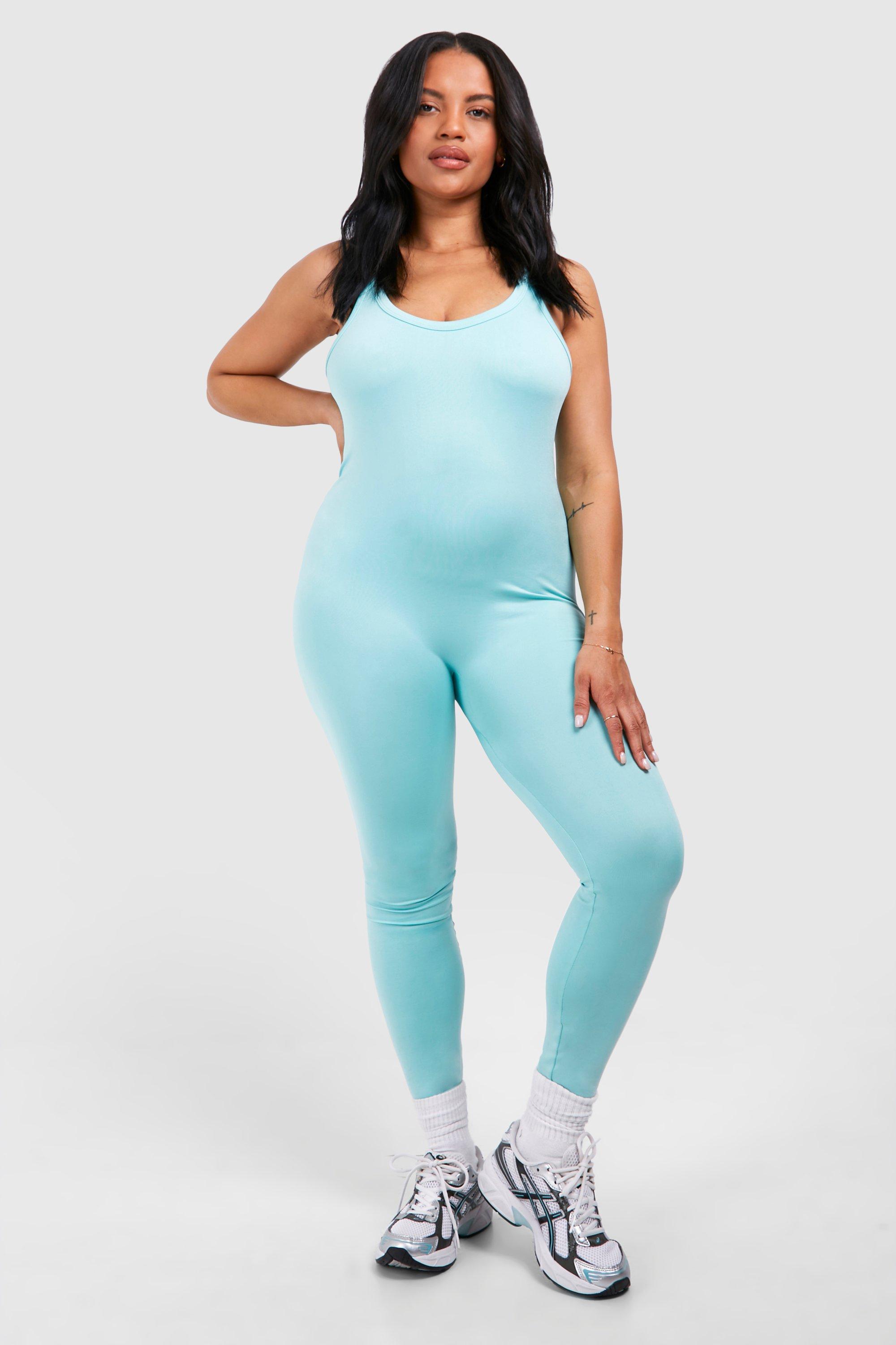 Plus Supersoft Premium Seamless Unitard, Azzurro