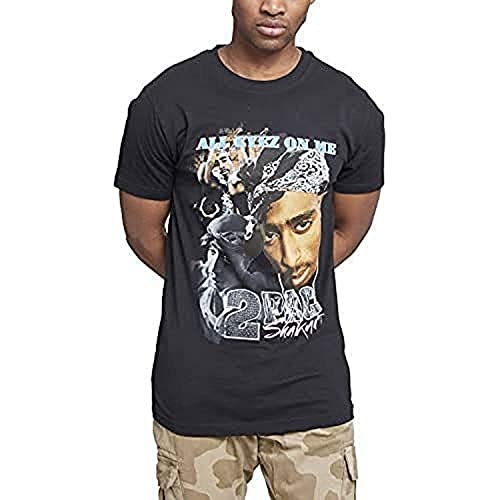 Mister Tee Tupac Retro Tee, Maglietta Uomo, Nero (Black), L