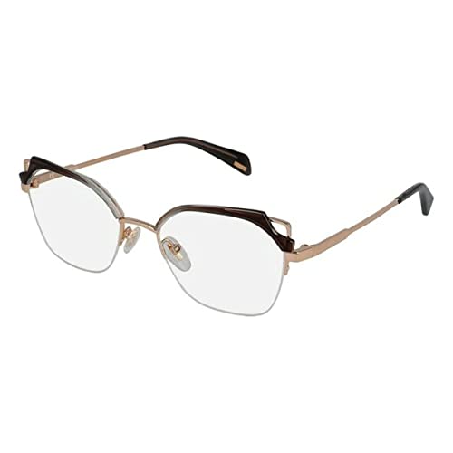 Police Vpla04 Sunglasses, Tan, 52 Unisex