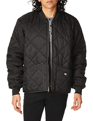 Dickies Uomo, Giacca Trapuntata Diamond, Nero, S