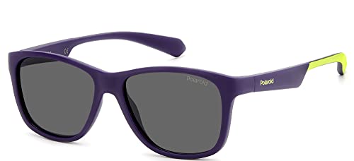 Polaroid Kids Pld 8052/S Occhiali, Blu E Verde, 47 Unisex-Bambini E Ragazzi