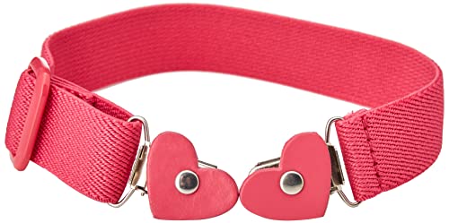 Playshoes Cintura Elastica Senza Fibbia Per Il Clipping, Cintura Per Bambini Unisex - Bambini E Ragazzi, Cuore Rosa, 116-140