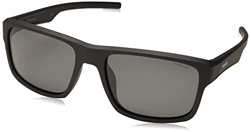 Polaroid Pld 3018/S Sunglasses, Dl5/Y2 Matt Black, 55 Men'S