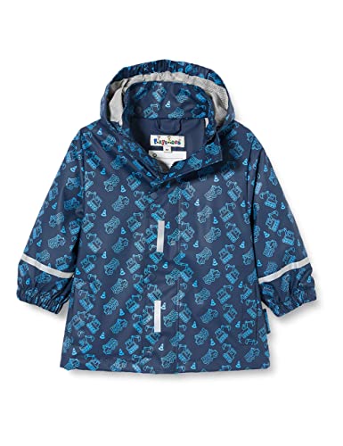 Playshoes Giacca Da Pioggia, Abbigliamento Antipioggia Antivento E Impermeabile Unisex - Bambini E Ragazzi, Cantiere Dappertutto, 104