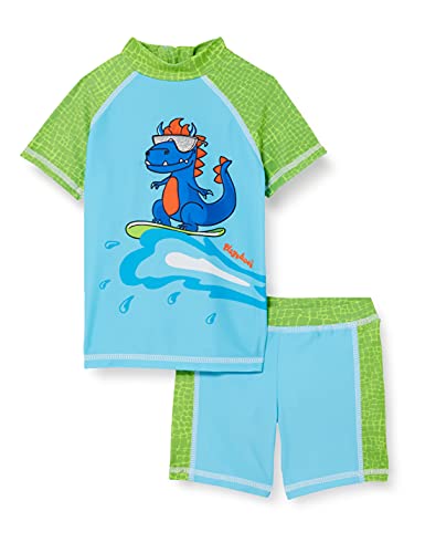 Playshoes Set Da Bagno Con Protezione Uv, Maglietta Da Bagno In Due Pezzi, Pantaloncini Da Bagno, Costumi Da Bagno Unisex - Bambini E Ragazzi, Dinosau