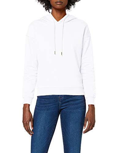 Urban Classics Felpa Con Cappuccio Donna Invernale, Pullover Caldo Manica Lunga, Maglione Pesante Per Ragazza, Colore White, Taglia S