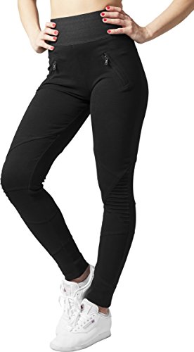 Urban Classics - Leggings Interlock High Waist, Calzamaglia Sportiva Donna, Nero (Schwarz), Small (Taglia Produttore: Small)