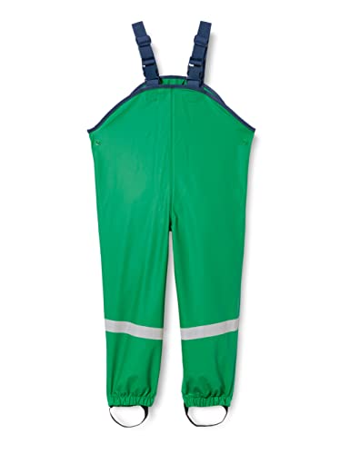 Playshoes Pantaloni Fango, Salopette Antipioggia, Fodera In Pile, Pantaloni Antipioggia Antivento E Impermeabili Unisex - Bambini E Ragazzi, Verde, 14
