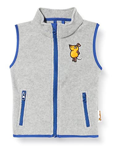 Playshoes Gilet In Pile, Piano Da Esterno Unisex - Bambini E Ragazzi, Grigio/Melange Il Topo, 86