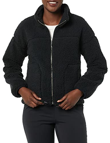 Amazon Essentials Giacca Sherpa Donna, Nero, Xl