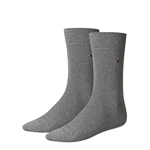 Tommy Hilfiger Clssc Sock 371111 Calzini, Grigio (Middle Grey Melange), 47-49 Uomo (Pacco Da 2)