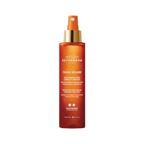 Institut Esthederm - L’Huile Solaire - Olio Solare Corpo E Capelli - Attiva E Stimola L’Abbronzatura Naturale - Senza Silicone, Senza Alcool - Sole Mo