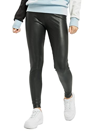 Urban Classics Ladies Faux Leather High Waist Leggings, Leggings, Donna, Nero (Black 00007), 3Xl Plus