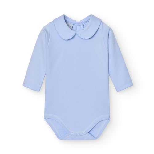 Babidu Body Cuello Algodon, Azzurro, 6 Months Bebè-Unisex