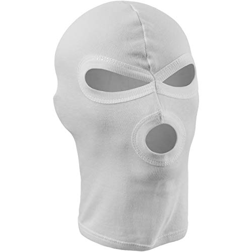 Mfh 3 Foro Passamontagna Leggero Cotone Bianco