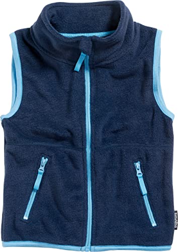 Playshoes Gilet In Pile, Piano Da Esterno Unisex - Bambini E Ragazzi, Marino, 128
