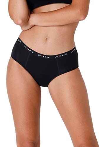 Lovable Slip Culotte Da Ciclo Mestruale Flusso Abbondante Period Panties Donna, Nero, M