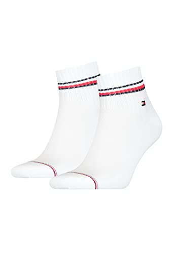 Tommy Hilfiger Quarter, Calzini, Uomo, Blanco (White), 39-42
