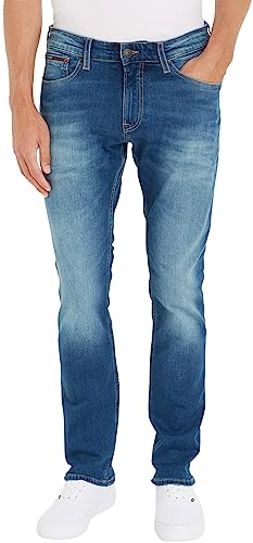 Tommy Jeans Jeans Uomo Scanton Slim Elasticizzati, Blu (Wilson Mid Blue Stretch), 32W / 30L