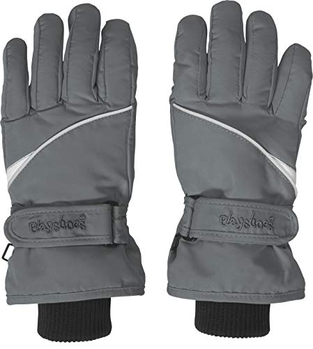 Playshoes Guanto Per Dita, Guanti Invernali Unisex - Bambini E Ragazzi, Grigio, 5 (Ca. 8-12 Jahre)