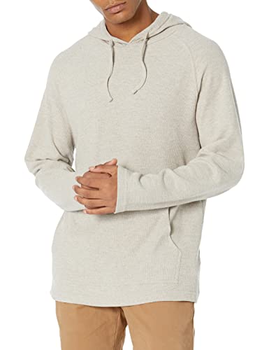 Amazon Essentials Felpa Con Cappuccio Pullover Termica In Tessuto A Ringrossi A Maniche Lunghe (In Precedenza Goodthreads) Uomo, Avena Puntinato, Xxl