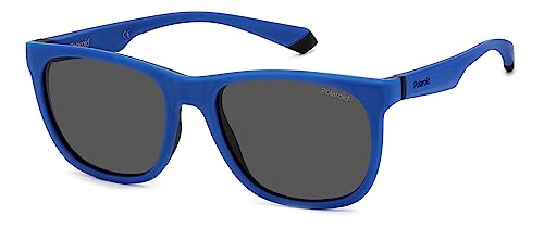 Polaroid Pld 2140/S Occhiali, Nero E Blu, 55 Unisex Adulto