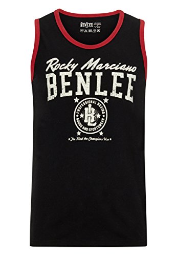 Benlee Rocky Marciano Men Jersey Singlet Pittsfield, Shirt Uomo, Nero, L