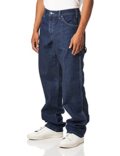 Dickies Uomo, Jeans Utility In Denim Con Taglio Morbido, Blu Indaco Sciacquato, 36W / 32L