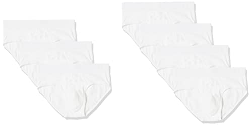 Amazon Essentials Slip In Jersey Di Cotone (Disponibile Nelle Taglie Big & Tall) Uomo, Pacco Da 7, Bianco, 6Xl Plus