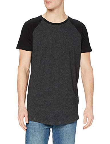 Urban Classics Maglietta A Maniche Lunghe Raglan T-Shirt, Cha/Blk, L Uomo