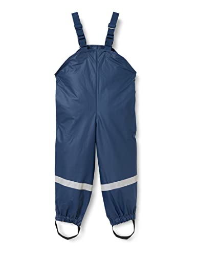 Playshoes Pantaloni Fango, Salopette Antipioggia, Fodera In Tessuto, Pantaloni Antipioggia Antivento E Impermeabili Unisex - Bambini E Ragazzi, Marino