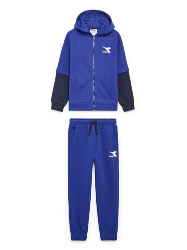 Diadora Jb. Tracksuit Hd Fz Neon, Imperial Blue, Xs Bambini E Ragazzi