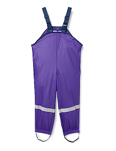 Playshoes Pantaloni Fango, Salopette Antipioggia, Sfoderati, Pantaloni Antipioggia Antivento E Impermeabili Unisex - Bambini E Ragazzi, Viola, 128