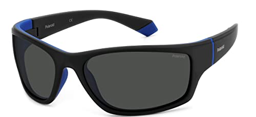 Polaroid Pld 2135/S Occhiali Da Sole, Nero E Blu, 65 Uomo