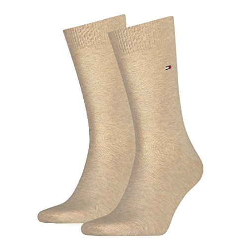 Tommy Hilfiger Clssc Sock 371111 Calzini, Beige (Light Beige Melange), 39-42 Uomo (Pacco Da 2)