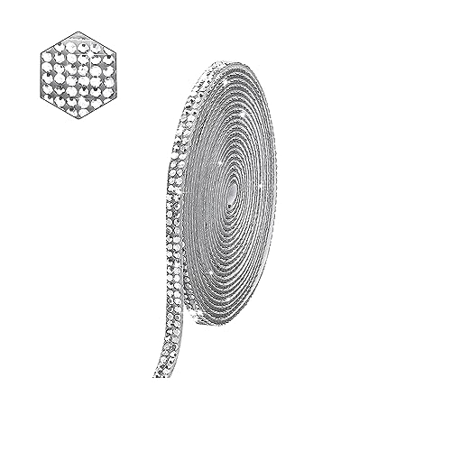 Nastro Di Strass Autoadesivo, 7 M, Con Strass E Strass, Autoadesivo, Adatto Per Auto, Artigianato, Telefoni Cellulari, Decorazione Regalo (Diamante Bi