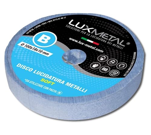 Lux Metal Disco Lucidatura Soft 100 Mm In Feltro Cotone Per Lucidare A Specchio Alluminio Metalli Acciaio Inox Dischi Lucidante Per Trapano Mola Ruota