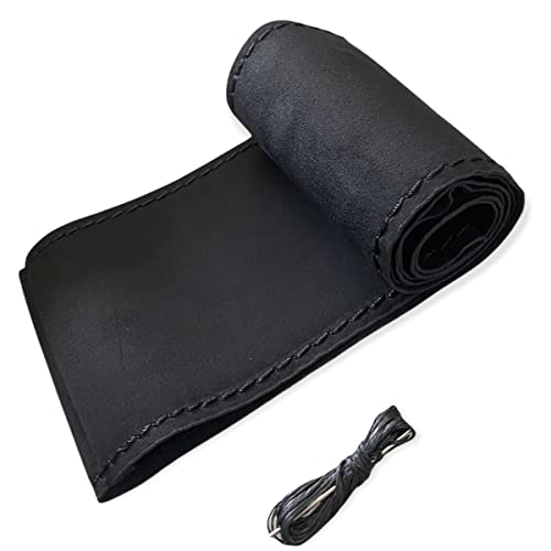Akhan Lb122 – Coprivolante 37 – 39 Cm Con Lacci Nero Alcantara Con Cuciture Nere